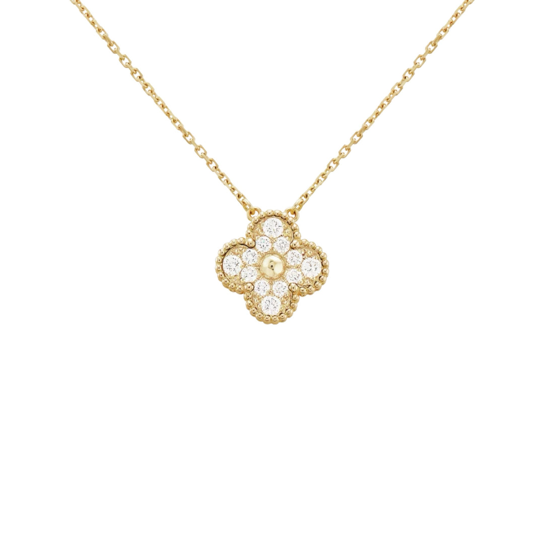 Collier en diamant Clover | Or
