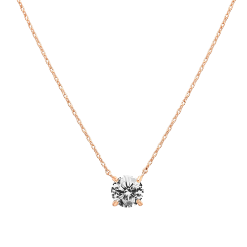Collier Solitaire | Or rose