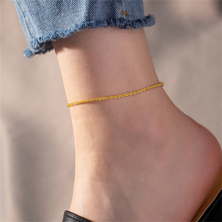 Bracelet de cheville en chaîne dorée Abigail