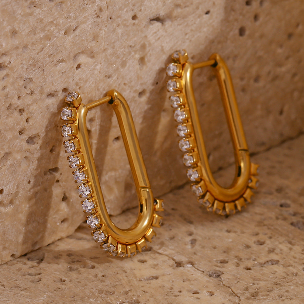 Boucles d'oreilles en diamant de Géorgie