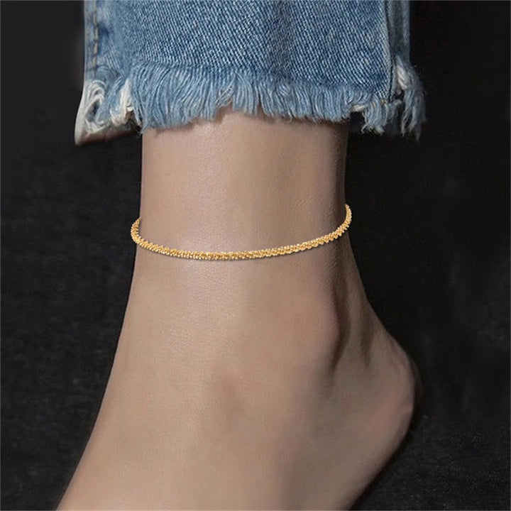 Bracelet de cheville en chaîne dorée Abigail