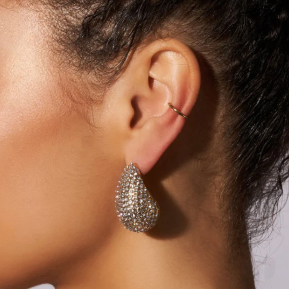 ELLA Water Drop Earrings | Sparkling Silver