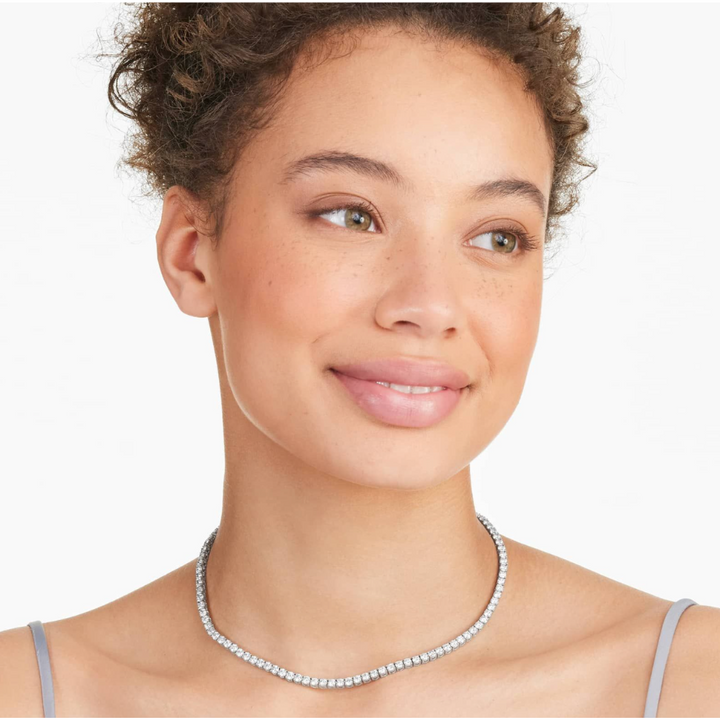 ABBY Classic Tennis Necklace | Silver