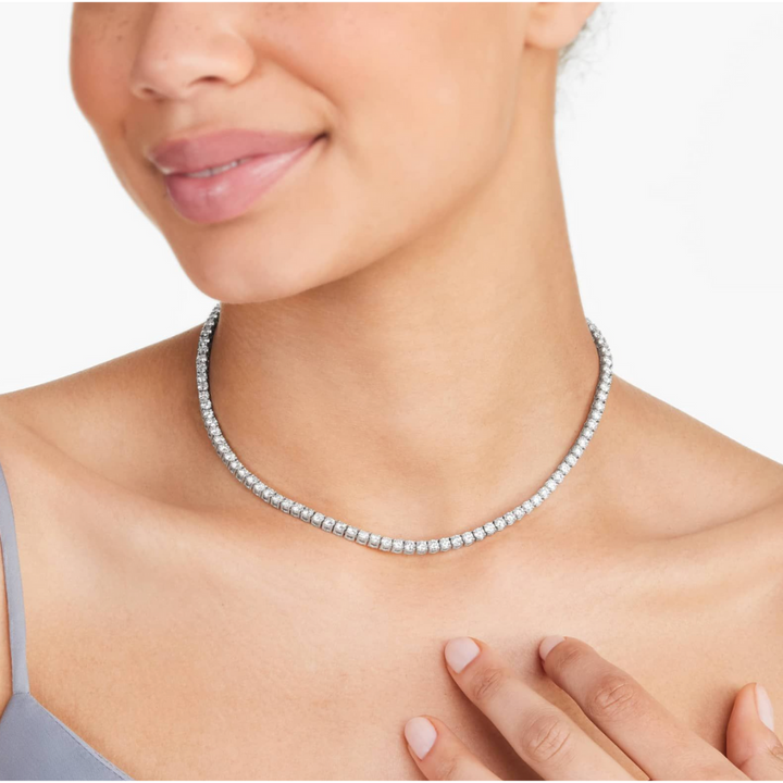ABBY Classic Tennis Necklace | Silver