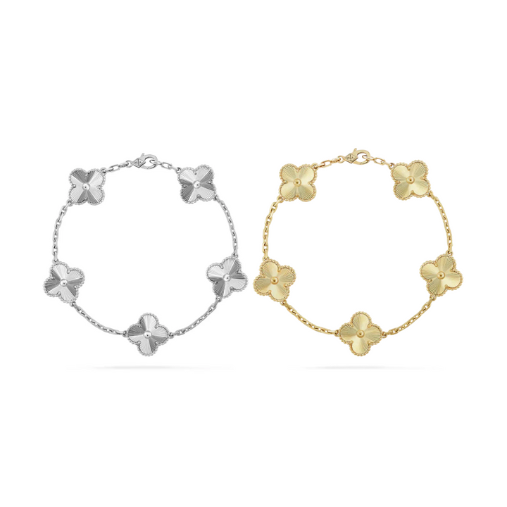 Ensemble de bracelets Trèfle | Or Argent