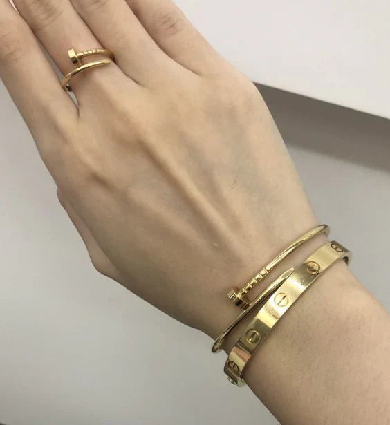 Bracelet à ongles fin | Or